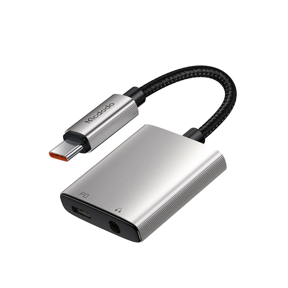 Audio adapter USB-C - USB-C / 3.5mm McDodo CA-5050 Wales, Siv