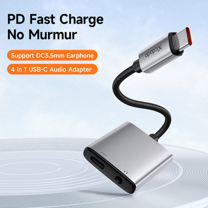 Audio adapter USB-C - USB-C / 3.5mm McDodo CA-5050 Wales, Siv