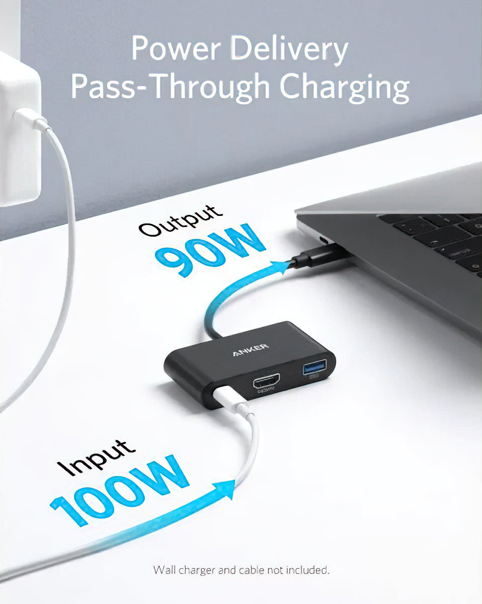 Audio in video adapter USB-C - USB-C / HDMI / USB-A Anker PowerExpand, črn A8339HA1