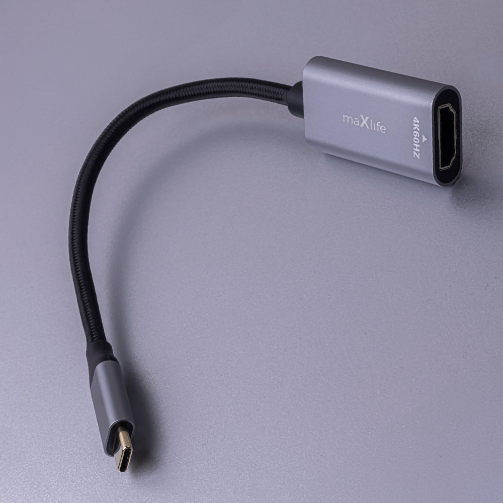 Avdio in video adapter USB-C - HDMI MaXlife MXHC-01, Siv