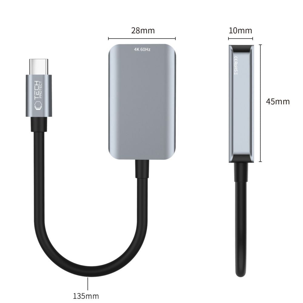 Avdio in video adapter USB-C - HDMI Tech-Protect Ultraboost, črn
