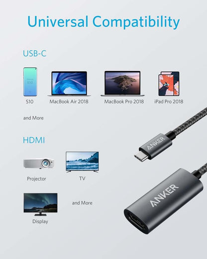 Audio in video adapter USB-C - HDMI Anker 310, Siv A83120A2