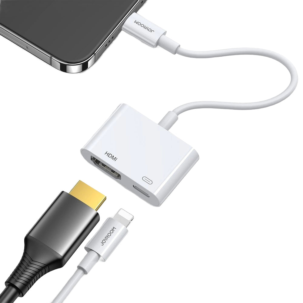 Audio in video adapter Lightning - HDMI / Lightning Joyroom S-H141, Bel