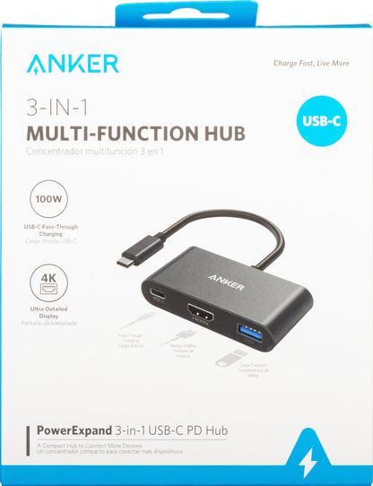 Audio in video adapter USB-C - USB-C / HDMI / USB-A Anker PowerExpand, črn A8339HA1