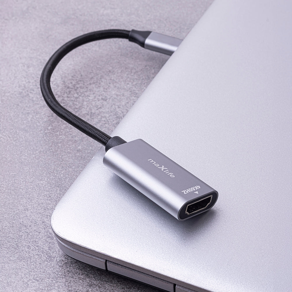 Avdio in video adapter USB-C - HDMI MaXlife MXHC-01, Siv