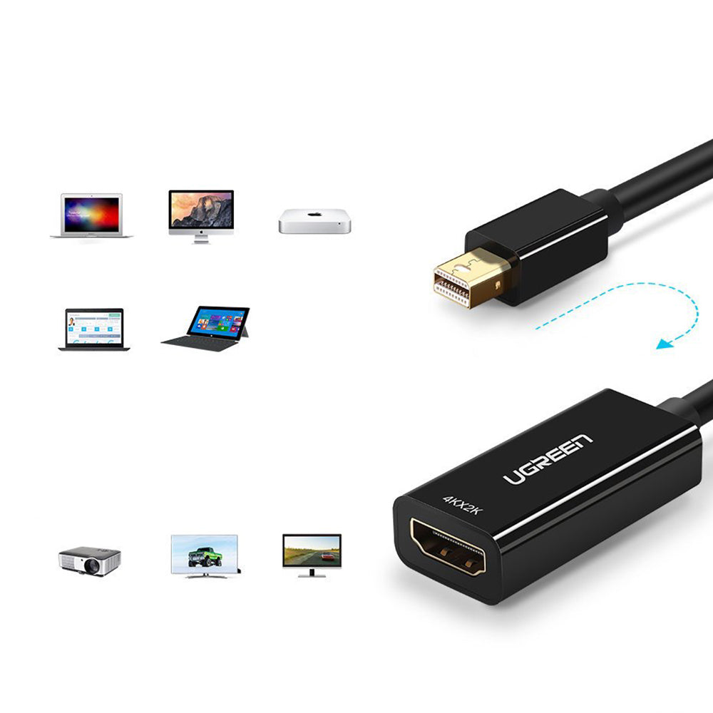UGREEN MD112 (10461) Video Adapter, MiniDisplayPort - HDMI, Black