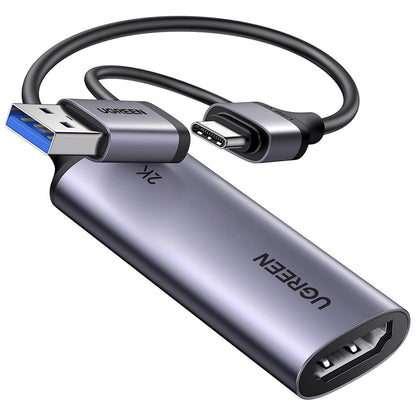 Audio in video adapter USB-A / USB-C - HDMI UGREEN CM629 (15389), Siv