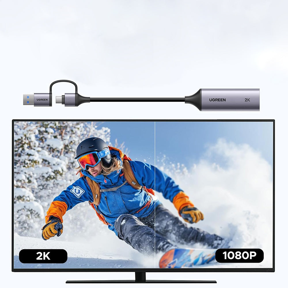 Audio in video adapter USB-A / USB-C - HDMI UGREEN CM629 (15389), Siv