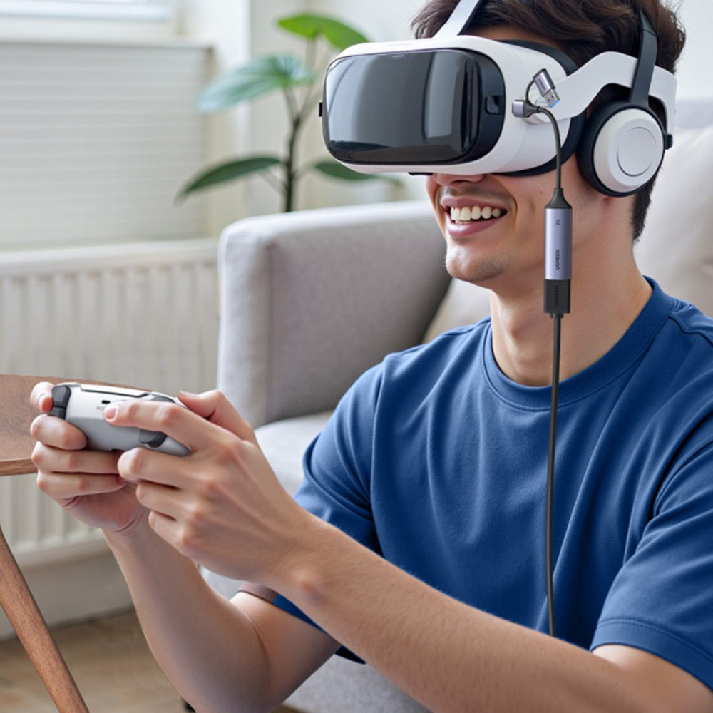 Audio in video adapter USB-A / USB-C - HDMI UGREEN CM629 (15389), Siv