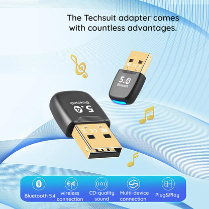 Bluetooth USB adapter Techsuit BlueJet A20, Črn