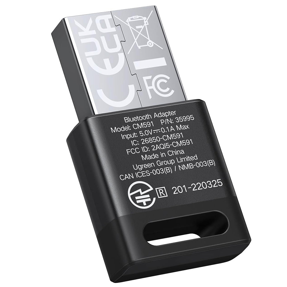 Bluetooth USB adapter UGREEN CM591 (35995), Črn