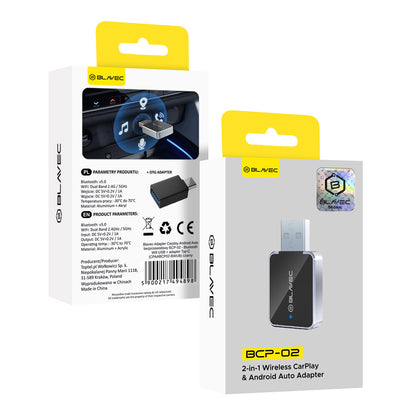 Brezžični adapter Carplay / Android Auto Blavec BCP-02 za Apple iPhone / Android serijo