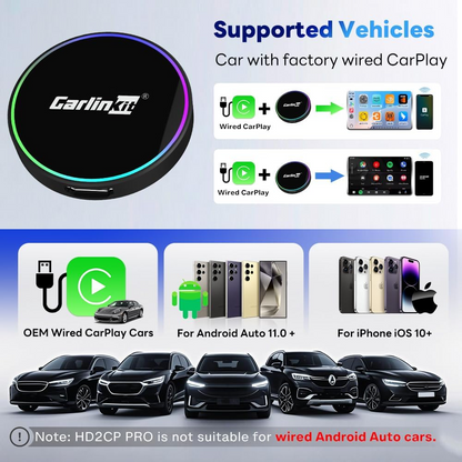 Brezžični adapter Carplay / Android Auto Carlinkit HD2CP Pro za Apple iPhone / serijo Android