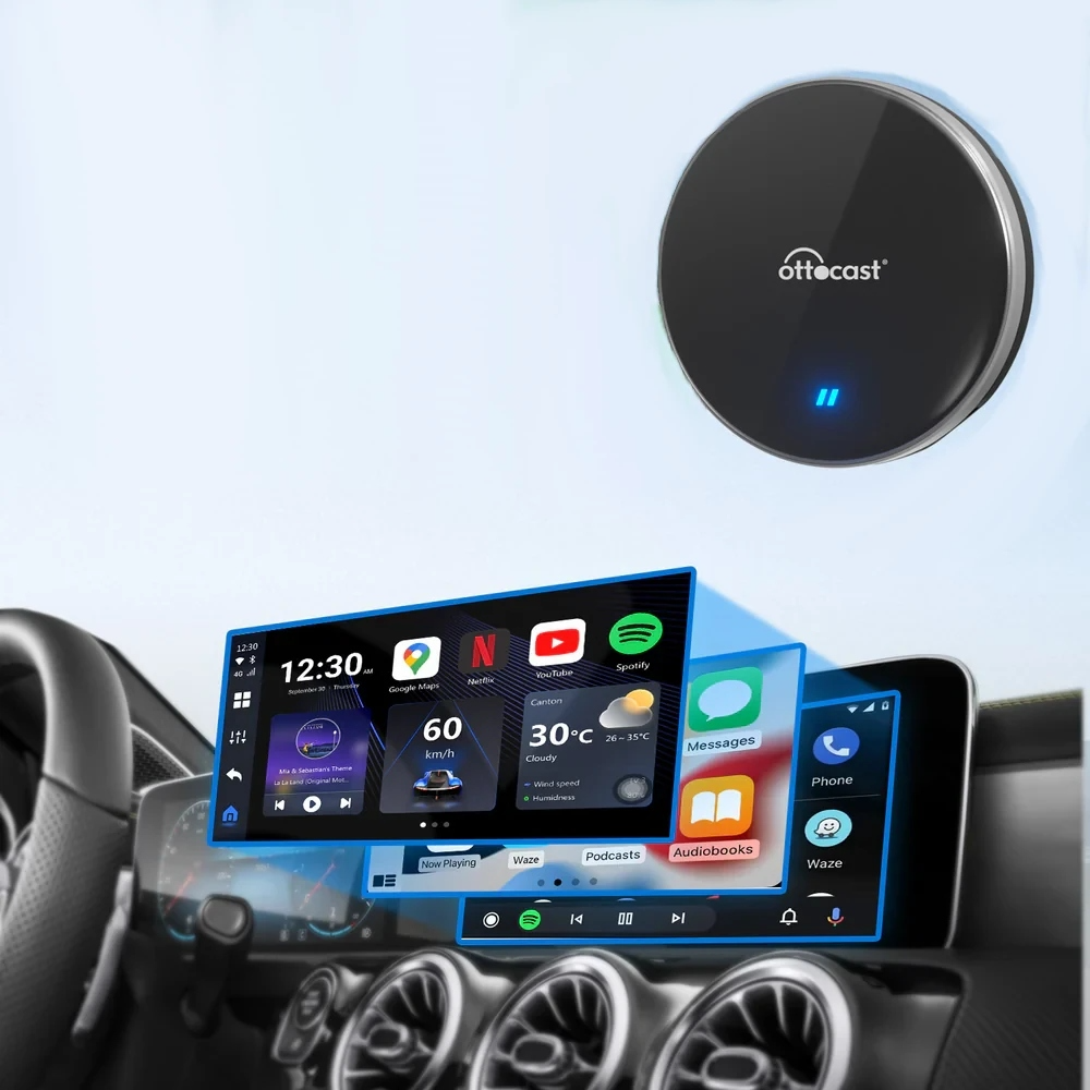 Brezžični adapter Carplay / Android Auto Ottocast OttoAibox P3 Lite za Apple iPhone / serijo Android
