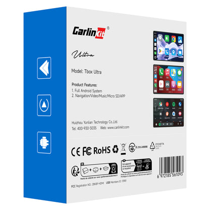 Brezžični adapter Carplay / Android Auto Carlinkit TBox Ultra 2 za Apple iPhone / Android serijo, 8GB RAM / 128GB, 5G
