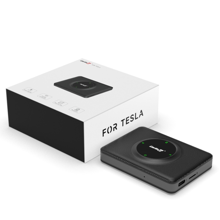 Carplay / Android Auto Wireless Carlinkit Adapter compatible with Tesla Model 3 / X / Y / S for Apple iPhone / Android Series CPC200-T2C