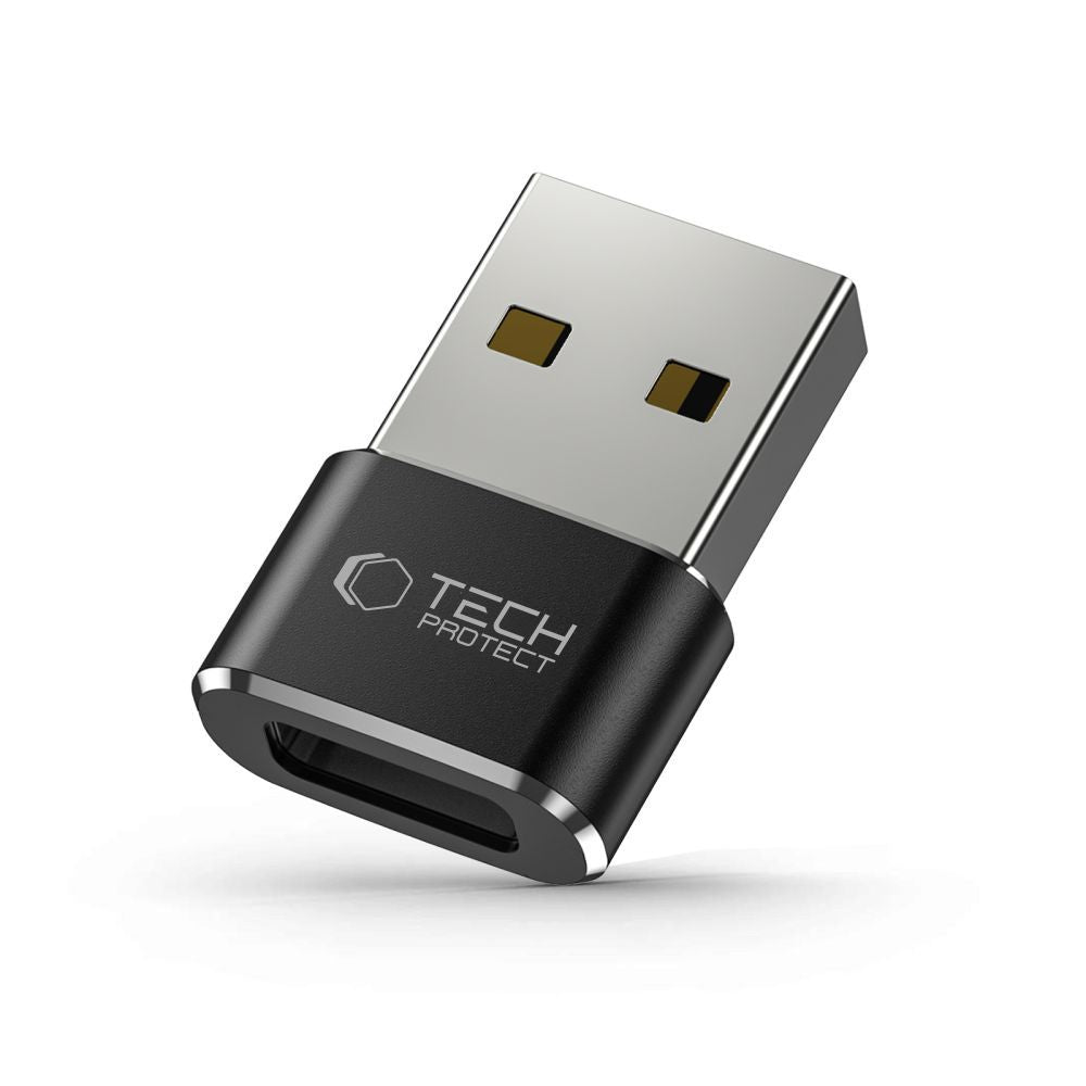 Adapter za podatke in polnjenje USB-C - USB-A Tech-Protect Ultraboost, črn