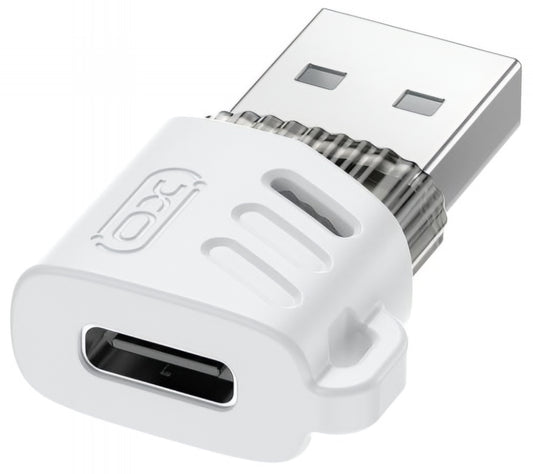 Adapter za podatke in polnjenje USB-C - USB-A XO Design NB256D, Bel