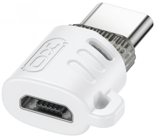 Adapter za podatke in polnjenje microUSB - USB-C XO Design NB256G, Bel