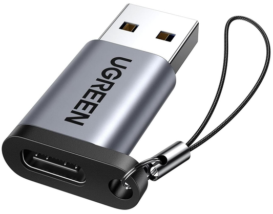 Adapter za podatke in polnjenje USB-C - USB-A UGREEN US276, Siv