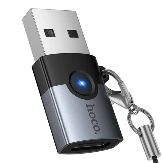 USB-C na USB-A podatkovni in polnilni adapter HOCO UA46B, siva