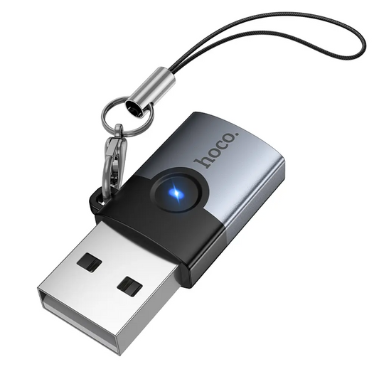USB-C na USB-A podatkovni in polnilni adapter HOCO UA46B, siva