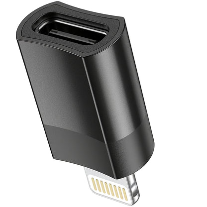 Podatkovni in polnilni adapter USB-C - Lightning HOCO UA17, črn 