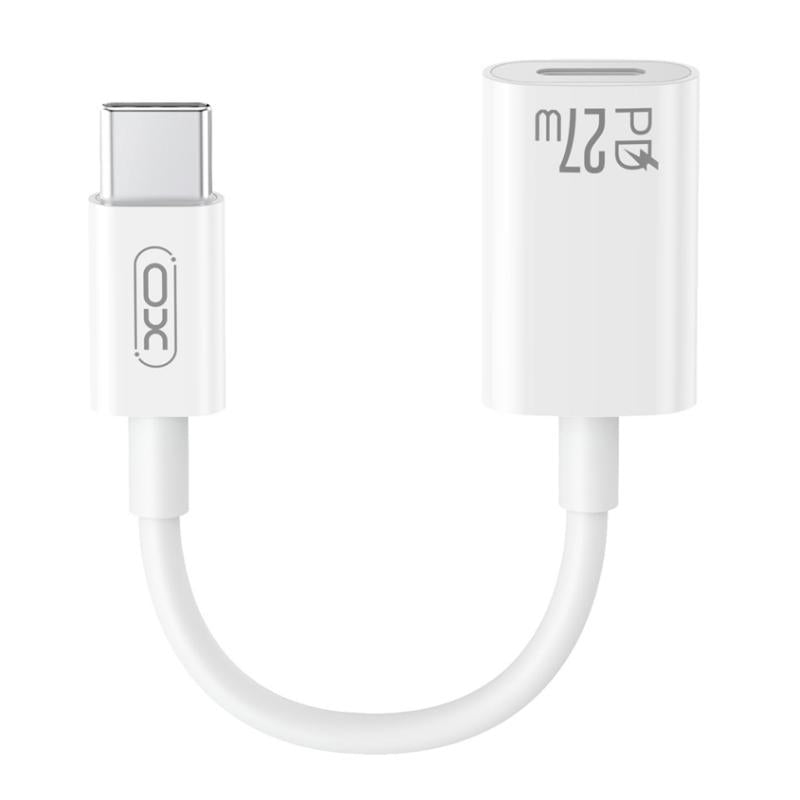 Adapter za podatke in polnjenje USB-C - Lightning XO Design NB-R268A, Bel
