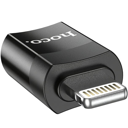 Podatkovni in polnilni adapter USB-C - Lightning HOCO UA17, črn 