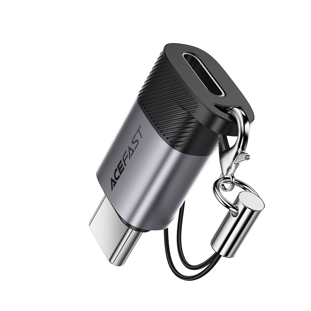 Adapter za podatke in polnjenje Lightning - USB-C Acefast J19, Siv