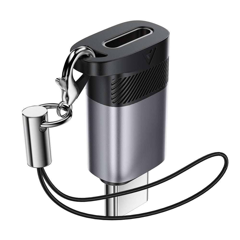 Adapter za podatke in polnjenje Lightning - USB-C Acefast J19, Siv