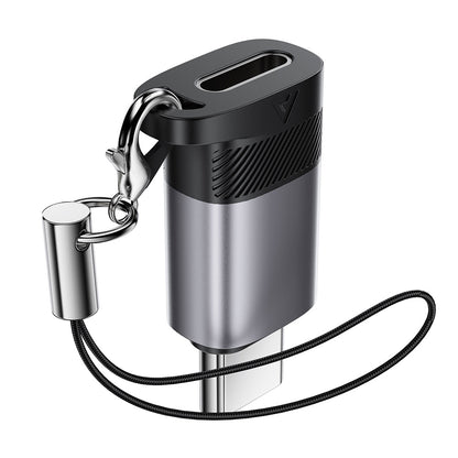 Adapter za podatke in polnjenje Lightning - USB-C Acefast J19, Siv