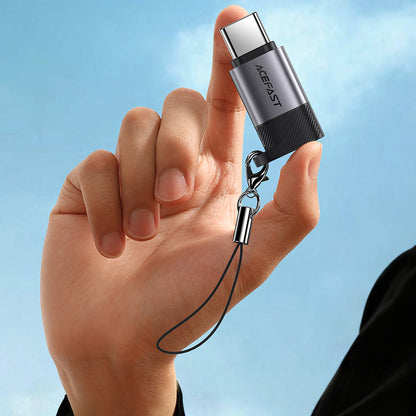Adapter za podatke in polnjenje Lightning - USB-C Acefast J19, Siv