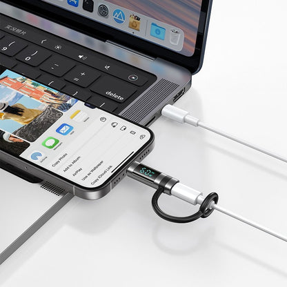 Adapter za podatke in polnjenje Lightning - USB-C McDodo OT-0180 Pigeon Display, črn