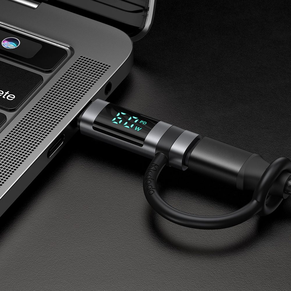 Adapter za podatke in polnjenje Lightning - USB-C McDodo OT-0180 Pigeon Display, črn