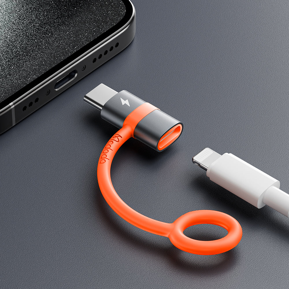 Adapter za podatke in polnjenje Lightning - USB-C McDodo OT-5530, Siv