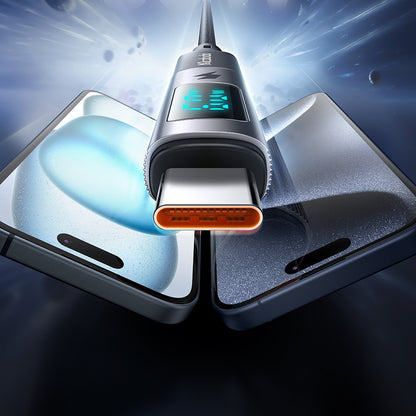 Adapter za podatke in polnjenje Lightning - USB-C McDodo OT-5990 Wales Display, črn