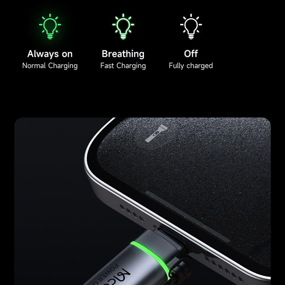 Adapter za podatke in polnjenje Lightning - USB-C McDodo OT-6010 Power Off, Črn