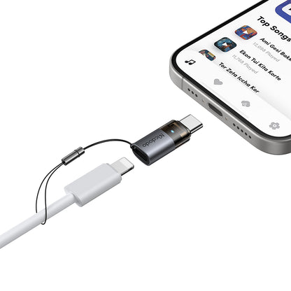 Adapter za podatke in polnjenje Lightning - USB-C McDodo OT-7610, črn