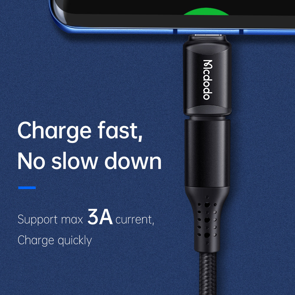 Adapter za podatke in polnjenje Lightning - USB-C McDodo OT-7700, črn
