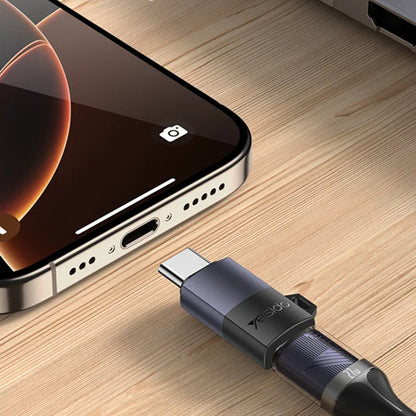 Adapter za podatke in polnjenje Lightning - USB-C Yesido GS28, Siv