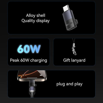 Adapter za podatke in polnjenje Lightning - USB-C Yesido GS28, Siv