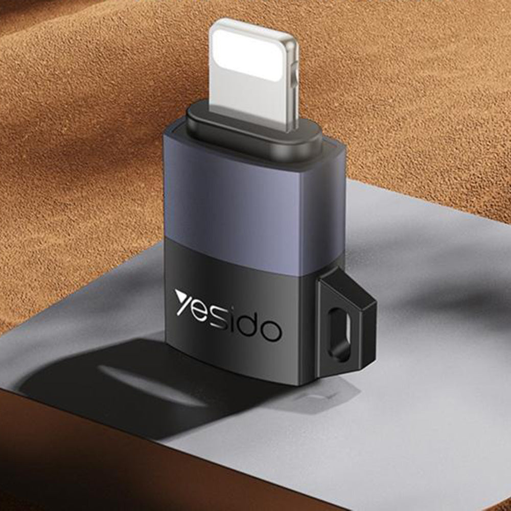 Adapter za podatke in polnjenje microUSB - Lightning Yesido GS30, Siv