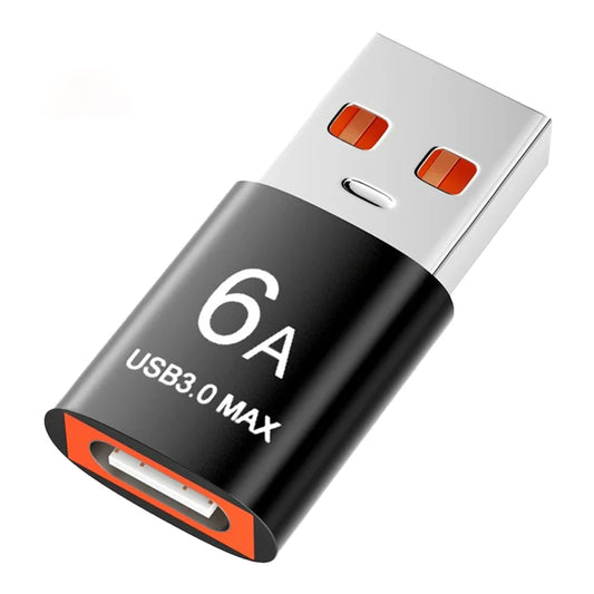 Adapter za podatke in polnjenje USB-C - USB-A Techsuit A5 HyperPort, črno-oranžen
