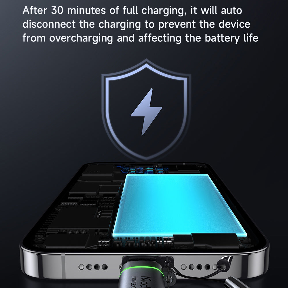 Adapter za podatke in polnjenje USB-C - Lightning McDodo OT-2590 Power Off, Črn