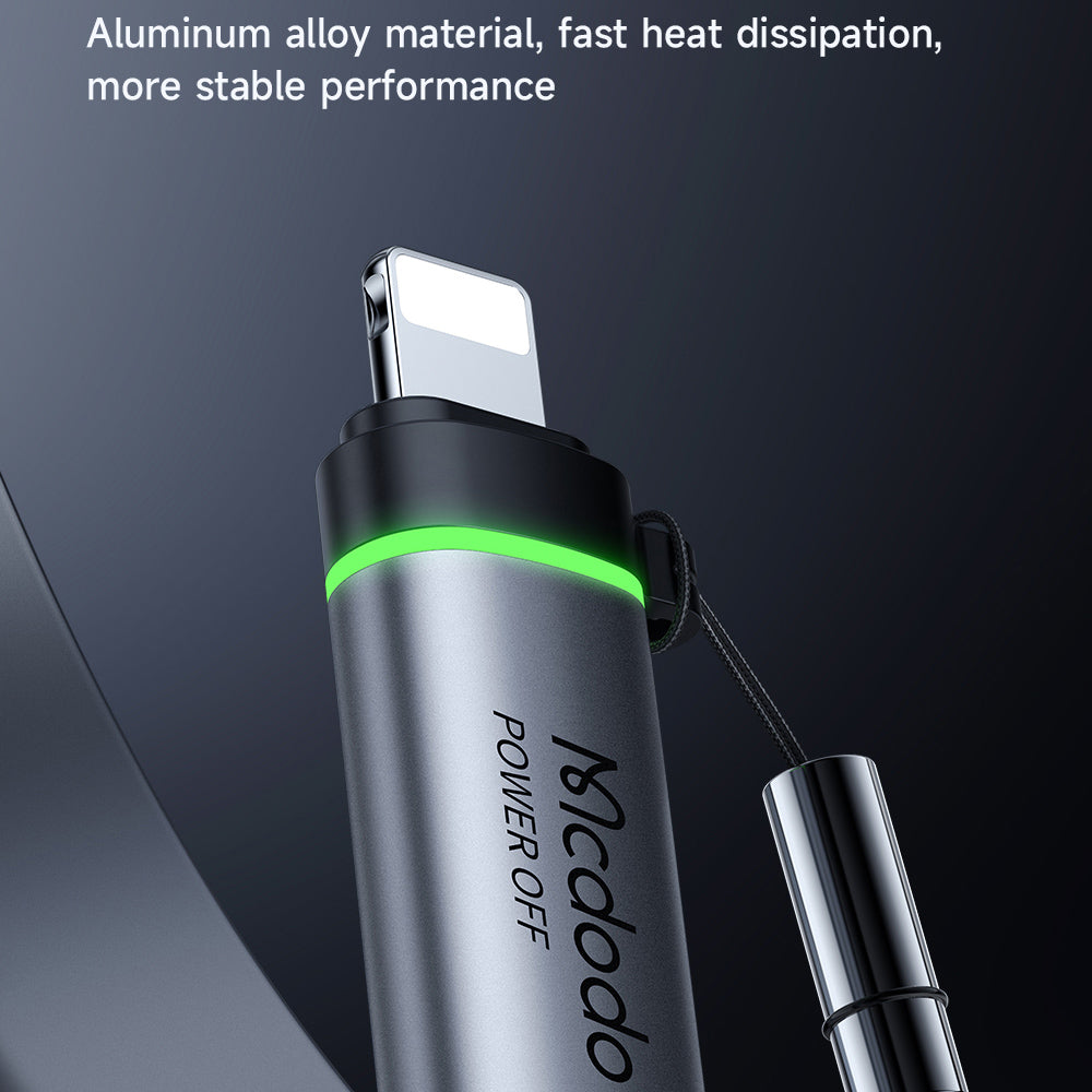 Adapter za podatke in polnjenje USB-C - Lightning McDodo OT-2590 Power Off, Črn