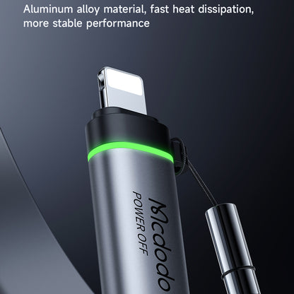 Adapter za podatke in polnjenje USB-C - Lightning McDodo OT-2590 Power Off, Črn