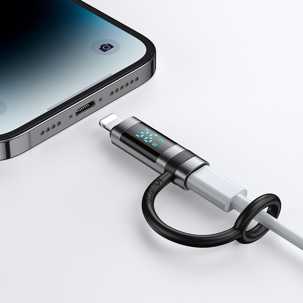 Adapter za podatke in polnjenje USB-C - Lightning McDodo OT-2610 Pigeon Display, črn