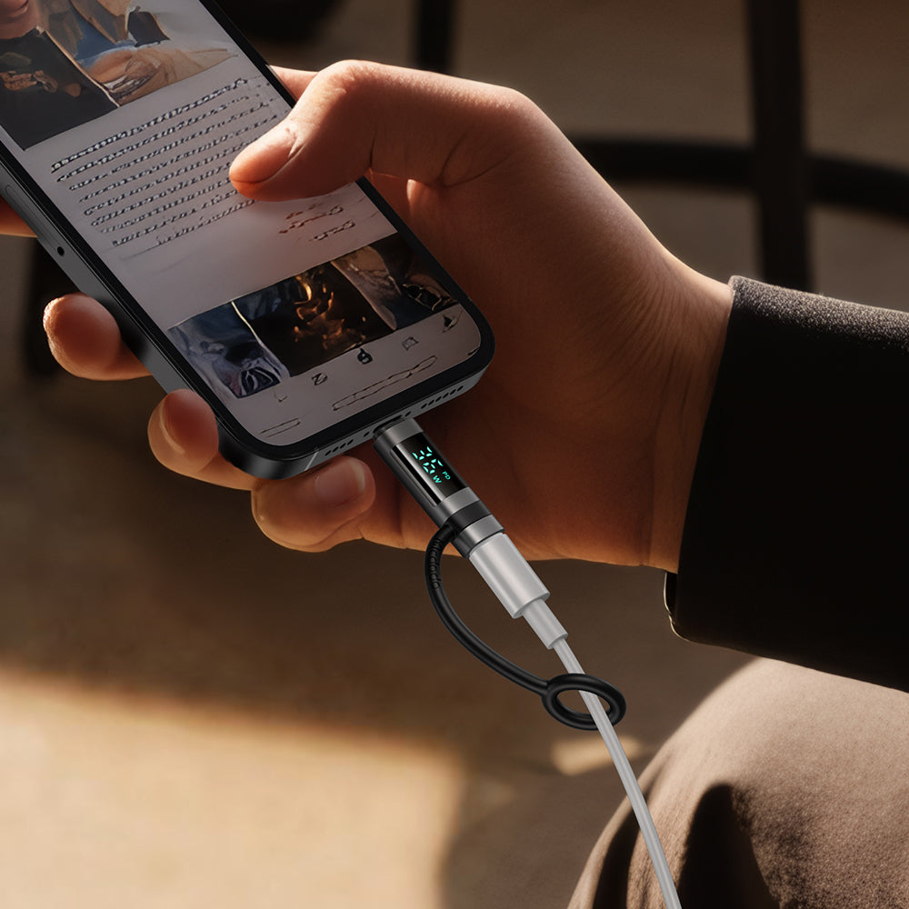 Adapter za podatke in polnjenje USB-C - Lightning McDodo OT-2610 Pigeon Display, črn