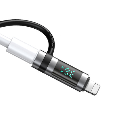 Adapter za podatke in polnjenje USB-C - Lightning McDodo OT-2610 Pigeon Display, črn